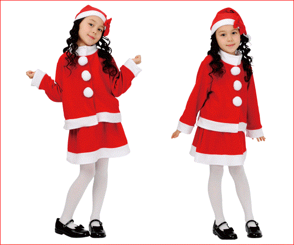 キッズ キッズツーピースサンタ 1 サンタ パーティ クリスマス コスプレ コスチューム 衣装 仮装 かわいい ワールドショップ
