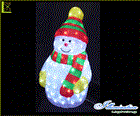【LED】【3D】【モチーフ】【L3D(C)326】LED リトルスノーマン【立体】【置き形】【雪だるま】【スノーマン】マフラーで溶けてしまわないか心配になる雪だるまさん 当店のLEDイルミネーション【イルミネーション】【クリスマス】【電飾】【省エネ】