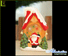 【LED】【グッズ】【S3D(C)618】LED サンタスノーフレークハウス【置物】【室内用】【電池】【オブジェ】かわいいクリスマスオブジェ 一つ飾ればハッピー 当店のイルミネーショングッズ【イルミネーション】【クリスマス】【電飾】【省エネ】