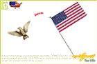 【アメリカ製】【アメリカン雑貨】【IMPORT ITEM】ビッグUSAフラッグ【フラッグ】【星条旗】【ハタ】【旗】【雑貨】【アメリカ雑貨】【アメリカ】【USA】【かわいい】【おしゃれ】ビッグサイズのメイドインUSAの星条旗 先端には鷹のエンブレムが付いています