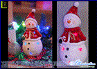 【LEDモチーフ】【20 】LED　セラミックスノーマン【スノーマン】【雪だるま】AOIのテーブルスノーマンに新作登場どれもかわいいです♪【2012年新作】【】【大人気】【イルミネーション】【クリスマス】【LED】【大人気】