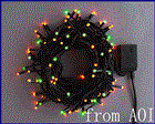 100球LEDライト　グリーン・イエローストレートライト【LED】【２０ 】【送料無料】【クリスマス】【イルミネーション】【電飾】【モチーフ】【大人気】