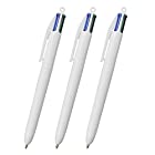 【即納】Bicジャパン ビック 多色ボールペン 4色ボールペン 1.0mm ホワイト軸 3本セット ST2022SP-02