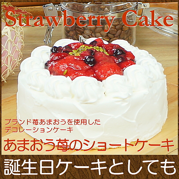 誕生日ケーキ バースデイケーキ お菓子 お返し スイーツ 送料無料 あまおういちごのショートケーキ 5号 Taberun ヤマダモール店