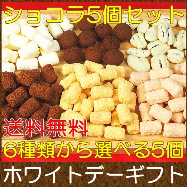 ホワイトデーのお返し2020 お菓子 チョコ スイーツ 送料無料 ショコラ 5個セット 6種類から選べる5個 ギフト 予約