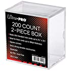 送料無料Ultra Pro カード200枚用のクリアな2ピース構造のカード収納ボックス