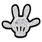 送料無料ミノダ ディズニー ミッキーマウス スパンコール刺繍デコシール DISNEY MICKEY'S GLOVE D01R8814