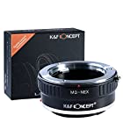 送料無料K&F Concept マウントアダプター Minolta MD MCレンズ- Sony NEX Eカメラ装着用レンズアダプターリング マウント変換アダプター Sony NEX-3 NEX-3C NEX-5 NEX-5C NEX-5N N