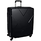 送料無料[ヒデオワカマツ] スーツケース ジッパー メガマックス 大容量 無料預入 85-75950 105L 70 cm 5kg ブラック