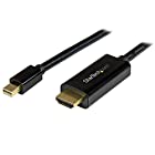 StarTech.com Mini DisplayPort - HDMI変換アダプタケーブル 2m 4K対応 ミニディスプレイポート(オス) - HDMI(オス) MDP2HDMM2MB