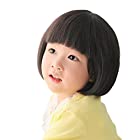 送料無料キッズ/子供/チャイルド フルウィッグ 30 cm 黒 ブラック フルウィッグ ショート ボブ かつら 前髪 コスプレ