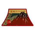 送料無料トラベルステッカー　金・富嶽赤富士