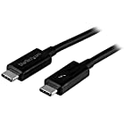 StarTech.com Thunderbolt 3 (20Gbps) USB-C ケーブル 1m サンダーボルト/ USB/ DisplayPort に対応 TBLT3MM1M