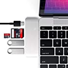Satechi パススルー マルチ USB ハブ Type-C Macbook 12インチ用 USB3.0 3in1 USB-C 充電ポート コンボハブ(シルバー)