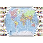 送料無料1000ピース ジグソーパズル 世界地図 Political World Map (70 x 50 cm)