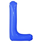 送料無料エアポップレターバルーン ブルー 「L」 14インチ(約35.5cm)