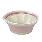送料無料元重製陶所 石見焼 離乳食にも使える カラー すり鉢 すりばち 桜色 テーブルを傷つけない シリコン 底 直径約13.5cm (すべり止め付) もとしげ 日本製 042045
