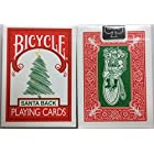 送料無料Bicycle 225 Red Deck Green Santa Maiden Back Playing Cards [並行輸入品]