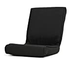 座椅子 コンパクト こたつ 椅子 フロアーチェア クローゼット 収納可能「秋月」 (折りたたみタイプ) (ブラック色)