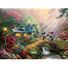 送料無料Ceaco Thomas Kinkade the Disney Collection-Mickey and Minnie Sweetheart Bridge Jigsaw Puzzle (750 Piece)