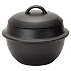TAMAKI 土鍋 炊飯鍋 サーマクラフト 2合用 ブラック 直径21×高さ18cm 直火・電子レンジ・オーブン対応 T-789551