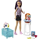 送料無料Mattel Barbie FHY98 Skipper Baby Sitters Inc. Dolls High Chair Playset (Brunette)