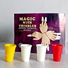送料無料MilesMagic Magician's Nested Thimbles Outfit Multicolored Finger Caps Gimmick Close Up Real Street Stage Magic Trick