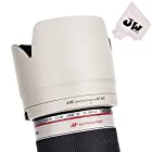 JJC レンズフード 白 花形 Canon EF 70-200 f2.8l IS II USM & Canon EF 70-200mm f2.8L IS III USM レンズ 用 ET-87 互換