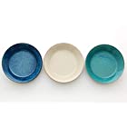 送料無料アイトー(Aito) カレー皿 ブルー・ホワイト・グリーン 約径20.8×高4.3cm ナチュラルカラーカレー&パスタ皿(3色組) 20201235
