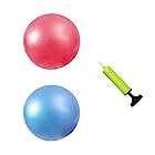送料無料ヨガボール バランスボール ミニ ストレッチボール ピラティスボール 20cm フィットネスボール エクササイズ ボール 2個セット(ピンク1個+ブルー1個)