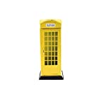 送料無料Olive-G イギリス アンティーク レトロ 電話ボックス 貯金箱　ヨーロッパ (イエロー)