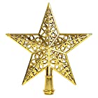 送料無料CRECER クリスマスツリー 星 の 飾り トップ スター オーナメント 素材 (金)