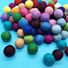 送料無料100個 ウールボール フェルト カラフル ガーランド 羊毛繊維 径2cm ボール 超軽量 可愛い 20色 パーティー飾り