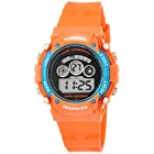 送料無料[フィールドワーク] 腕時計 デジタル トルネード ウレタンベルト 多機能 KDS001-2 オレンジ