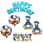 ドナルドダック　誕生日　飾り付け　Donald Duck　ディズニー　ドナルド　キャラクター　可愛い　子供　男の子　女の子　バルーン　風船　ケーキトッパー　happy birthday　ガーランド　ブルー　29枚セット