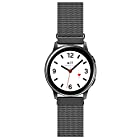 送料無料AGUPERFIT 時計バンド マグネット式のあるステンレス ミラネーゼループ 腕時計バンド 取付幅20mmのスマートウォッチと伝統的な腕時計交換用バンド (20mm, ブラック)