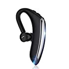 Bluetooth 5.0 ヘッドセット ワイヤレスイヤホン 片耳 大容量電池 耳掛け ヘッドホン iPhone/Android適用ブラック