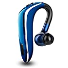 ワイヤレスイヤホン Bluetooth5.0 ブルートゥースヘッドホン 耳掛け型 ヘッドセット ブルー