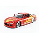 送料無料JADA TOYS ミニカー 1/24サイズ FAST&FURIOUS ORANGE JULIUS’S MAZDA RX-7 ワイルド・スピード