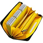 GrayLife Monster Wallet 長財布 YKK 大容量 カーボンレザー メンズ 財布 ウォレット 小銭入 (Yellow)