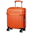 [アクタス] スーツケース ジッパー トップオープン トップス 機内持ち込み可 24L 2.6kg オレンジカーボン