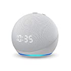 【新型】Echo Dot (エコードット) 第4世代 - 時計付きスマートスピーカー with Alexa、グレーシャーホワイト