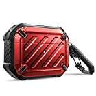 SUPCASE AirPodsPro 2019 ケース 耐衝撃 防塵 360°全面保護カバー スタイリッシュ AirPodsProケースカバー Apple AirPodsProに適用 (AirPodsPro, 赤い)