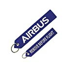 [スカイアートジャパン] フライトタグ クルータグ AIRBUS Blue Keyring エアバス キーリング