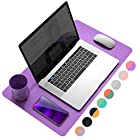 送料無料YSAGi デスクマット 両面デスクパット 大型マウスパッド ゲーミングマウスパッド 多機能デスクマット パソコンマウスパッド テーブルマットオフィスと自宅用(紫とピンク, 60*35cm)
