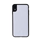 [HANATORA] iPhone XR 本革ケース シュリンクカーフレザー 耐衝撃 ハンドメイド ギフト おしゃれ シンプル 大人可愛い メンズ レディース スマホケース 白 シロ ホワイト SPG-XR-White