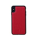 [HANATORA] iPhone XS/iPhone X 本革ケース シュリンクカーフレザー 耐衝撃 ハンドメイド ギフト おしゃれ シンプル 大人可愛い メンズ レディース スマホケース 赤 スカーレット レッド SPG-XS-Red