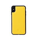 [HANATORA] iPhone XS/iPhone X 本革ケース シュリンクカーフレザー 耐衝撃 ハンドメイド ギフト おしゃれ シンプル 大人可愛い メンズ レディース スマホケース 黄色 レモン イエロー SPG-XS-Yellow