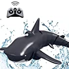 送料無料多機能ロボットサメ RCサメ ロボット ホオジロザメ おもちゃ 防水設計 子供のおもちゃ 遠隔操作 誕生日プレゼント (黒)