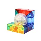 送料無料RainbowBox 3x3幾何透明のキューブ スピードマジックキューブ 3x3幾何透明 カラー ステッカーレス マジックキューブ 競技用 立体パズル キューブパズル 知育玩具 脳トレ 6歳以上に適しています(B)